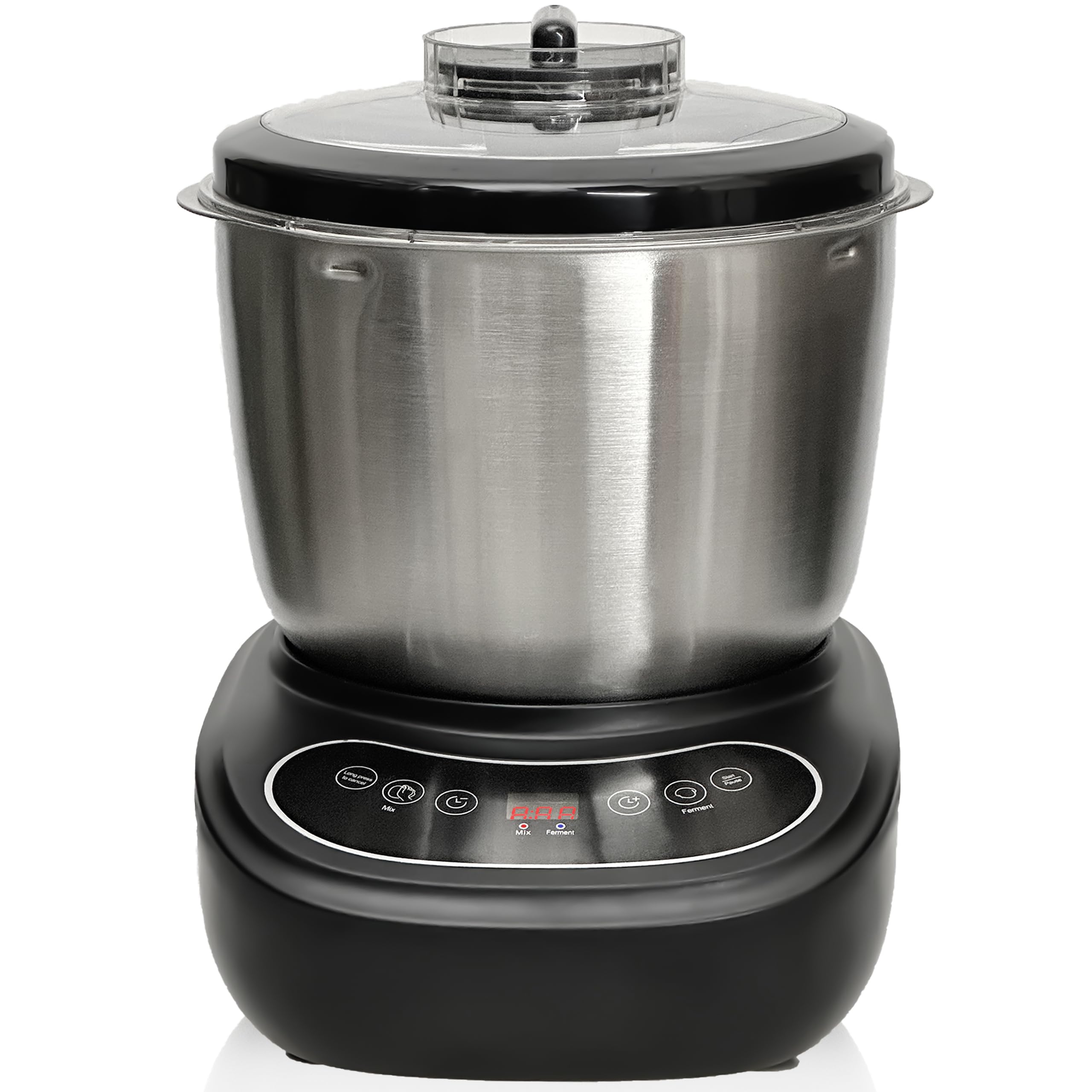 Dough Mixer 7L Large Capacity Electric Dough Maker with Ferment Function for Baking Bread Dough&Pizza Dough - Dough whisk 304 Stainless Steel Blender Add water/seasoning with Top Small Window
